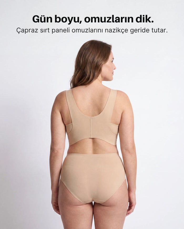 FitKompress™ Çapraz Sırt Dik Duruş Sütyeni
