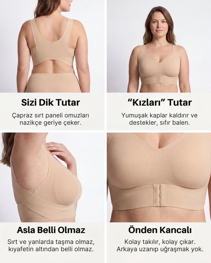 FitKompress™ Çapraz Sırt Dik Duruş Sütyeni