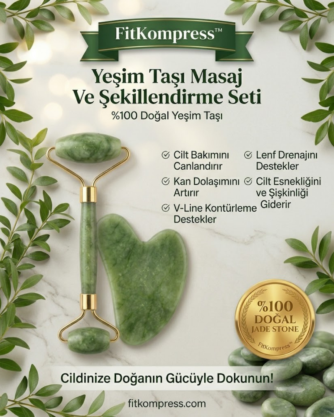FitKompress™ Yeşim Masaj Seti